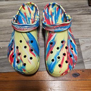 Men's Classic Marbled Crocs - Sulphur/Multi - Size 11